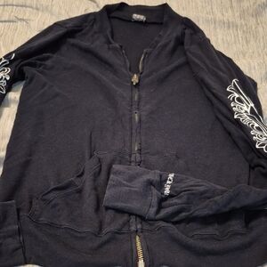 Chrome Hearts Black Hoodie with White Detailing